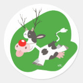 Weihnachtsrübersticker Runder Aufkleber (Vorderseite)