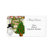 Weihnachtsrückgabe/ Versandadresse Adressaufkleber (Vorne)