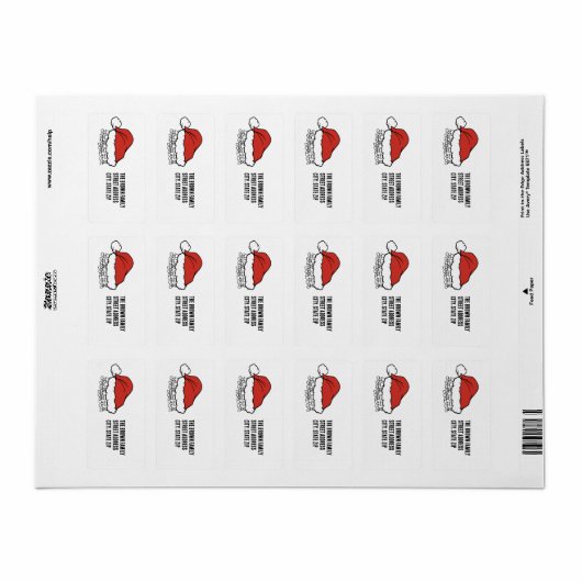 Weihnachtsrücksendeadresse | 7 von uns adressaufkleber (Vorne)