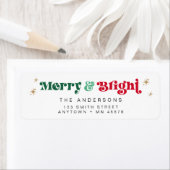 Weihnachtsrücksendeadresse Etikett Feiertag Retro (Insitu)