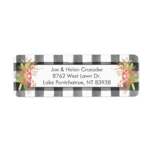 Weihnachtsrücksendeadresse Etikett mit Buffalo Ka