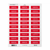 Weihnachtsrücksendetikett mit Schnee (Vorne)