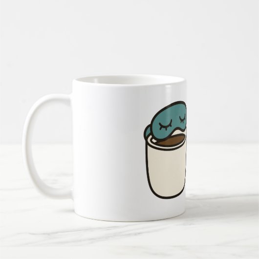 Weihnachtsruhe Schlaf Kaffee Design Kaffeetasse (Links)