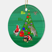 Weihnachtsrunde Verzierung Keramik Ornament (Links)