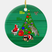 Weihnachtsrunde Verzierung Keramik Ornament (Hinten)