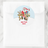 Weihnachtsrundklemmer Weihnachtsmann personalisier Runder Aufkleber (Tasche)