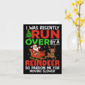 Weihnachtsrundlauf vor kurzem von einem Rentier üb Karte (Gelbe Blume)