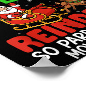 Weihnachtsrundlauf vor kurzem von einem Rentier üb Poster (Ecke)