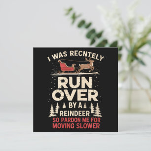 Weihnachtsrunover von Reindeer Funny Xmas Feiertagskarte