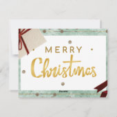 Weihnachtsrüstung von Büchern Feiertagskarte (Rückseite)