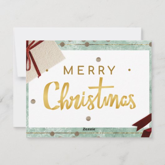 Weihnachtsrüstung von Büchern Feiertagskarte (Rückseite)