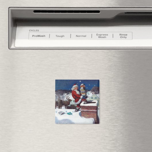 Weihnachtsrüstung von Büchern Magnet (In Situ (Geschirrspüler))