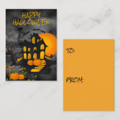 Weihnachtssaal im Spuk Haus Mitteilungskarte (Vorne/Hinten)