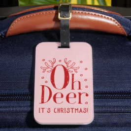 Weihnachtssaal mit lustiger Illustration Gepäckmar Gepäckanhänger