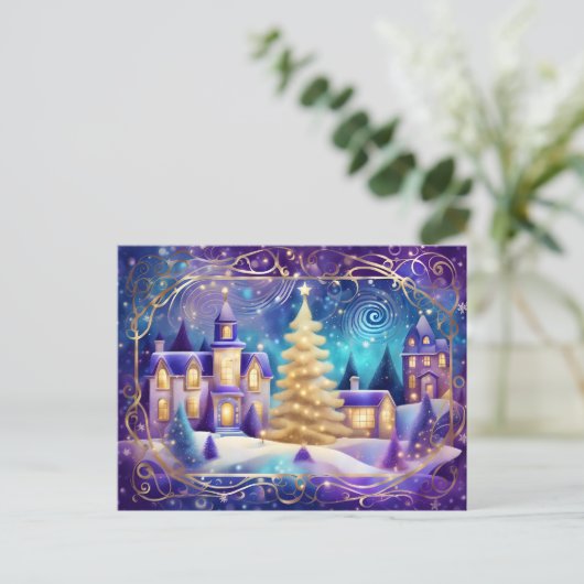 Weihnachtssaal Postkarte (Stehend Vorderseite)