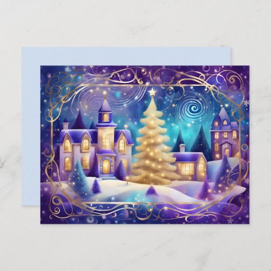 Weihnachtssaal Postkarte (Vorne/Hinten)