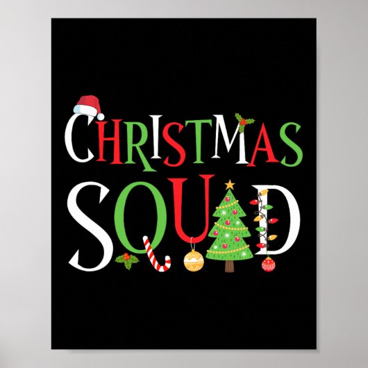 Weihnachtssäckel Familie passt Funny Xmas Poster (Vorne)