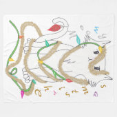 Weihnachtssäckel Fleecedecke (Vorderseite (Horizontal))