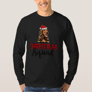 Weihnachtssäckel Kariert Cocker Spanel Weihnachtsm T-Shirt