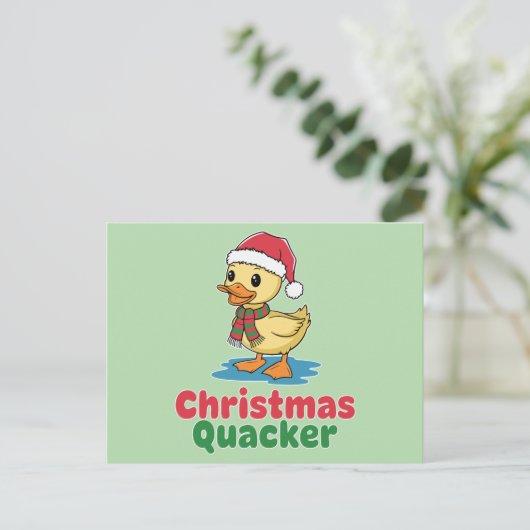 Weihnachtssacker Feiertagspostkarte (Stehend Vorderseite)