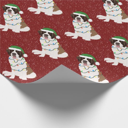WeihnachtsSaint Bernard  Geschenkpapier (Ecke)