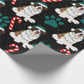 WeihnachtsSaint Bernard Geschenkpapier (Ecke)