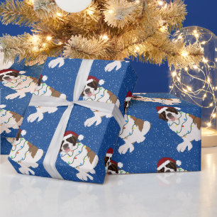 WeihnachtsSaint Bernard  Geschenkpapier