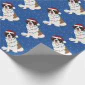 WeihnachtsSaint Bernard Geschenkpapier (Ecke)