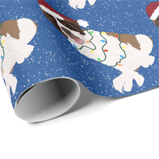 WeihnachtsSaint Bernard Geschenkpapier (Rolleneckpunkt)