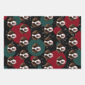 WeihnachtsSaint Bernard Geschenkpapier Set (Vorderseite 3)