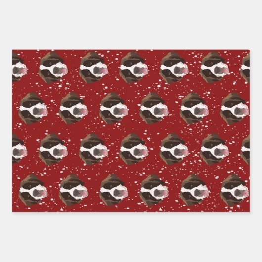 WeihnachtsSaint Bernard Geschenkpapier Set (Vorderseite 2)