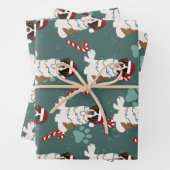 WeihnachtsSaint Bernard Geschenkpapier Set (Beispiel)