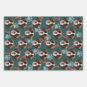 WeihnachtsSaint Bernard Geschenkpapier Set (Vorderseite 3)