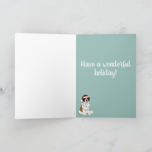 WeihnachtsSaint Bernard Karte (Innenseite)