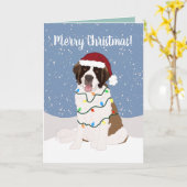 WeihnachtsSaint Bernard Karte (Gelbe Blume)