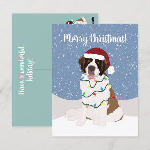 WeihnachtsSaint Bernard Postkarte