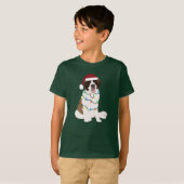 WeihnachtsSaint Bernard T-Shirt (Vorne ganz)