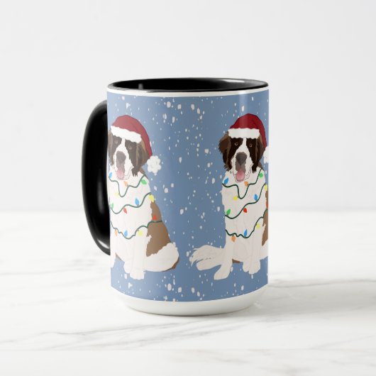 WeihnachtsSaint Bernard Tasse (Vorderseite Links)