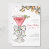 Weihnachtssaison Bachelorette Cocktail Party Einladung (Vorderseite)