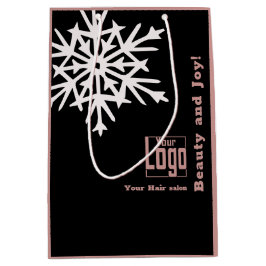 Weihnachtssaison Black Pink Haare Salon Papier Mittlere Geschenktüte