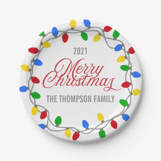 Weihnachtssaison | Circle Custom Pappteller (Vorderseite)