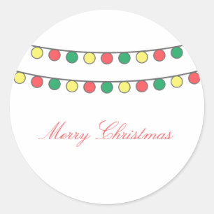 Weihnachtssaison der Lichter-Aufkleber Runder Aufkleber