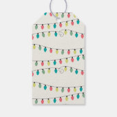 Weihnachtssaison des Lichtermusters Geschenkanhänger (Rückseite)