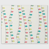 Weihnachtssaison des Lichtermusters Geschenkpapier (Flach)