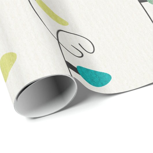 Weihnachtssaison des Lichtermusters Geschenkpapier (Rolleneckpunkt)