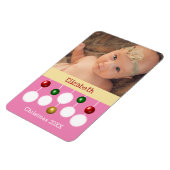 Weihnachtssaison für Kleinkinder - Pink-Foto Magnet (Linke Seite)