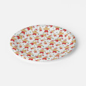 Weihnachtssaison Gingerbread Mann und Mistletoe Pappteller (Schrägansicht)