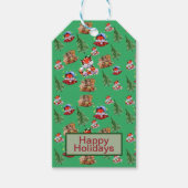 Weihnachtssaison Grün Geschenkanhänger (Vorderseite)