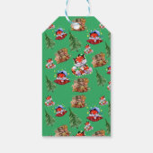 Weihnachtssaison Grün Geschenkanhänger (Rückseite)