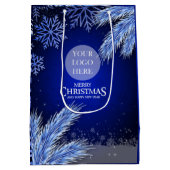 Weihnachtssaison-Logo Mittlere Geschenktüte (Rückseite)